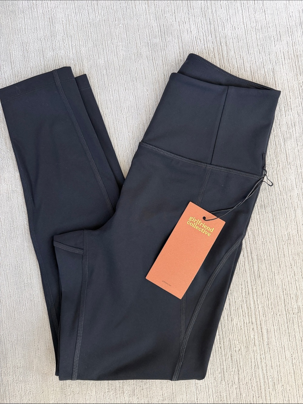 Girlfriend Collective Black High Rise Compressive Leggings Small NWT